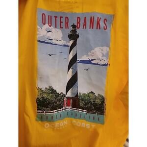 Ocean + Coast Mens Shirt Adult XL Yellow Outer Banks New A106 Excellent Beach